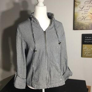 Christopher Banks Stripped Zipped casual Jacket